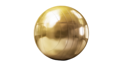 Gold decorative sphere with smooth surface and reflective shine