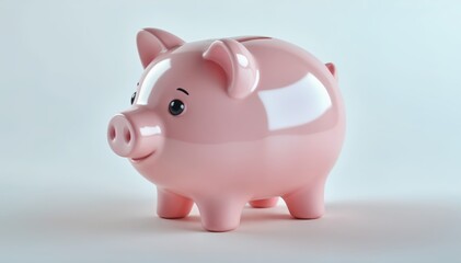 Obraz premium Pink Piggy Bank Savings.