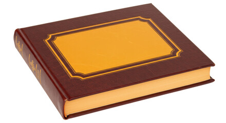 Isolated Leather Bound Book