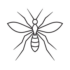 Paper quilling mosquito insect art icon