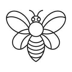 Paper quilling honeybee decorative design icon
