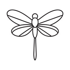 Paper quilling dragonfly bug craft icon