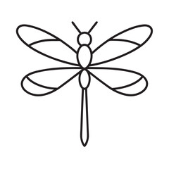 Paper quilling dragonfly paper art icon