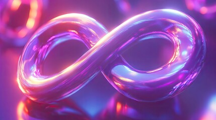 Vibrant, luminous infinity symbol.