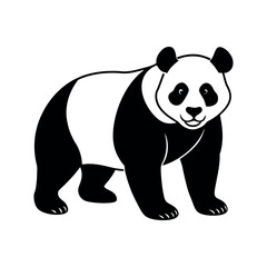 Cute panda bear cartoon vector illustration
