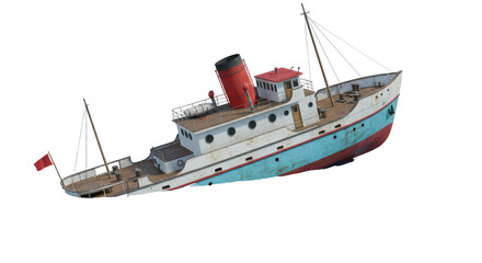 Naklejka premium Isolated old boat