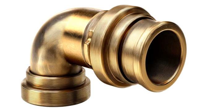 Brass pipe elbow fitting for plumbing applications