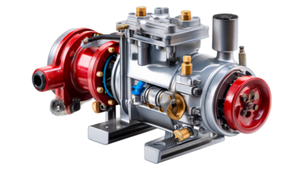 Turbocharger showcasing intricate engineering details
