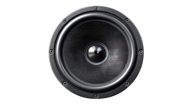 High quality audio speaker with a transparent background for display