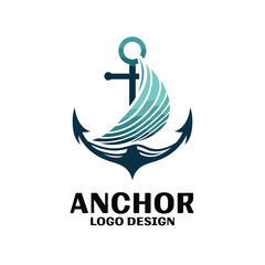 Obraz premium Anchor Vector Logo Design