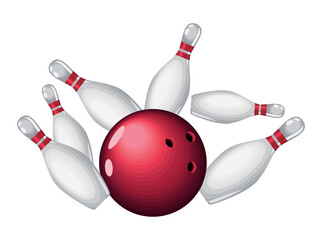 bowling ball and pins bowling strike
