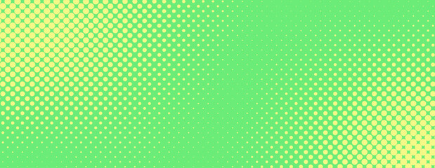 Dots halftone green color pattern gradient background. Comic cartoon abstract texture. Fun abstract pop art pattern. Retro gradient