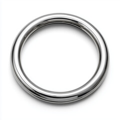Embrace Modern Elegance with a Stainless Steel Bangle Displayed Beautifully Against a Pure White Backdrop