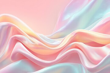 Colorful Texture Flows in an Abstract Iridescent Background With Stunning Nacre Patterns Reflecting Light and Soft Hues