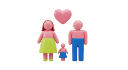 Isolated 3D Family with Heart