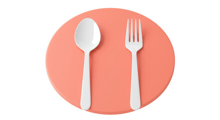 Isolated Spoon and Fork