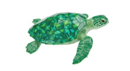 Isolated Geometric Sea Turtle