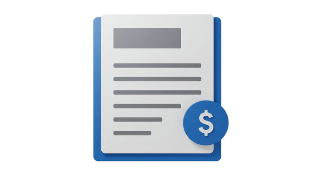 blue document with dollar sign icon clip art preview