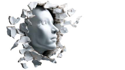 Breaking through barriers with a human face in motion