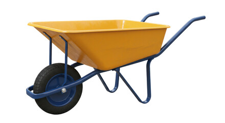 Isolated Yellow Wheelbarrow