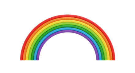 Isolated Colorful Rainbow Arch