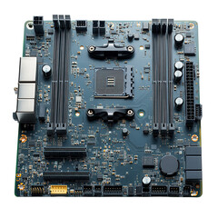 Fototapeta premium Motherboard isolated on transparent background.