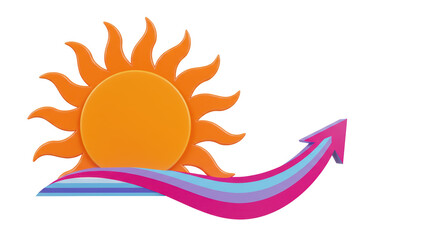Isolated Sun with Arrow