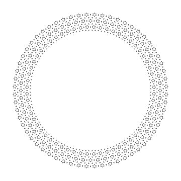 recommend clip art: Abstract Radial Circle Stars Pattern for Decorative Round Frame.