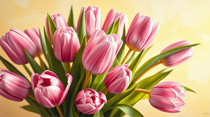 Naklejka premium bouquet of tulips