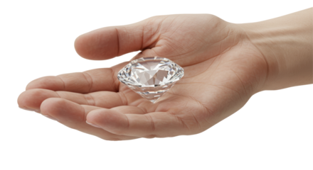 Isolated Diamond in Hand