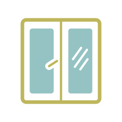 Window vector isolated icon. Casement sign