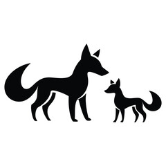 vector illustration of a wolf