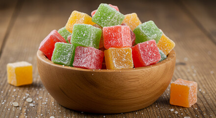 Delicious Colorful Sugared Cubes Sweet Candy Delightful Treat