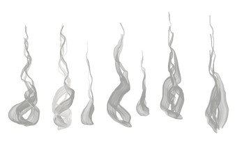 Abstract Smoke Patterns on Black Background PNG