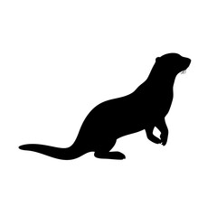 Otter silhouette vector design for animal lovers and wildlife enthusiasts perfect for prints and crafts