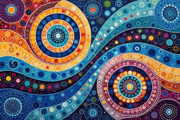 Colorful abstract background with circles. Seamless pattern. Vector.