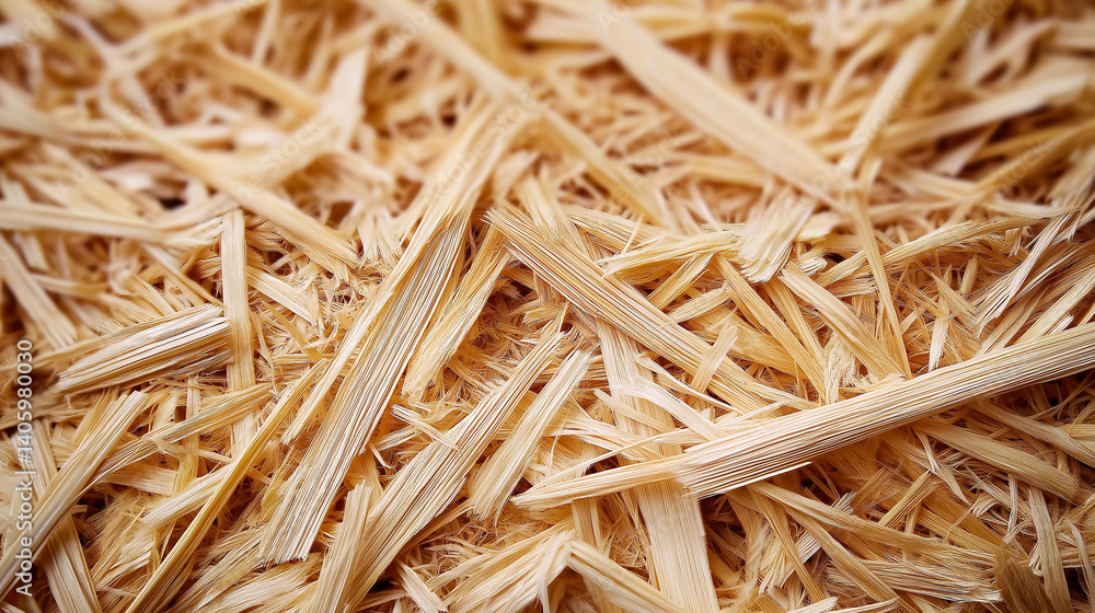 Poster thin wood shavings creating natural abstract texture background