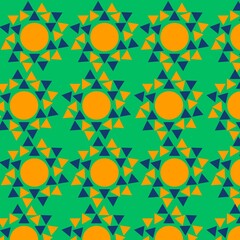 abstract seamless geometric pattern on green background 