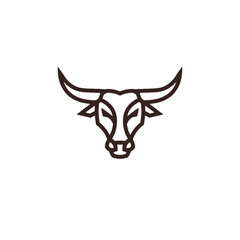 Bull head icon logo design vector illustration