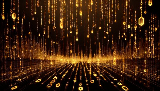 abstract digital binary code, computer matrix data falling numbers concept background, graphic resource