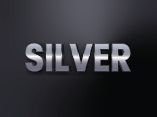 Silver editable text effect, Editable text effect silver color shiny with honeycomb texture