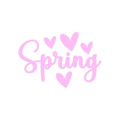 Spring typography design on plain white transparent isolated background for card, shirt, hoodie, sweatshirt, apparel, tag, mug, icon, poster or badge