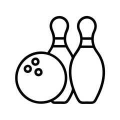 Bowling ball and pins graphic vector illustration for bowling alley and bowling game design needs