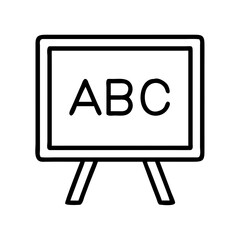 Abc chalkboard vector icon illustration for education, learning, and teaching resource design