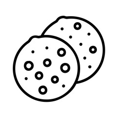 Find delicious chocolate chip cookies vector icon illustration for baking and dessert lovers