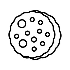 Delicious chocolate chip cookie vector illustration bakery dessert food snack treat isolated design graphic