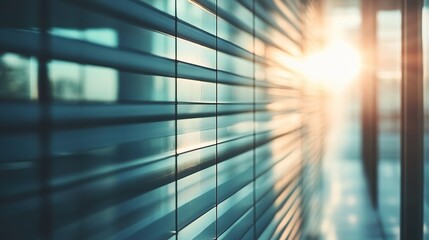 Fototapeta premium Morning Light Through Glass, Soft Reflections, Minimal Serenity 