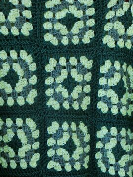 knitted fabric texture with flowers