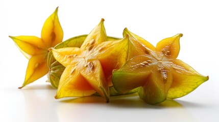 Fototapeta premium Star Fruit Slices Close-up Exotic Fruit Still Life