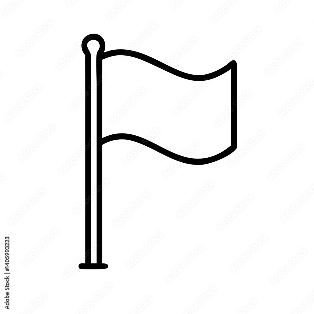 Poster vector illustration of a simple flag icon for web design and graphic design projects use flag symbol